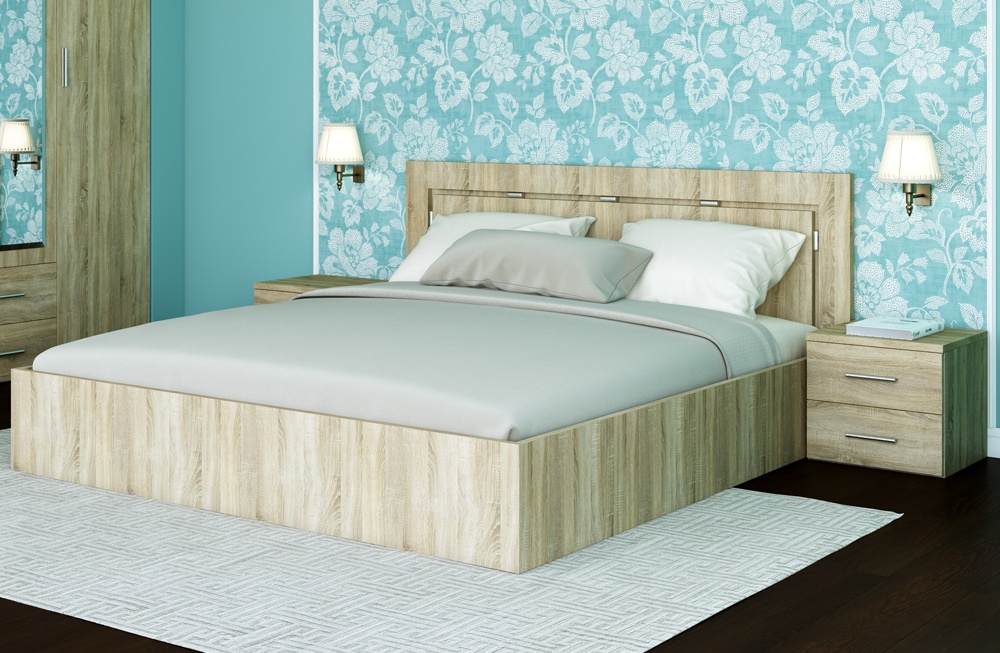 Кровать «Ривьера» 1800 (дуб сонома)