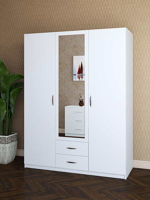 Шкаф с распашными дверями Balance (1500*600) 3D2S (белый матовый)