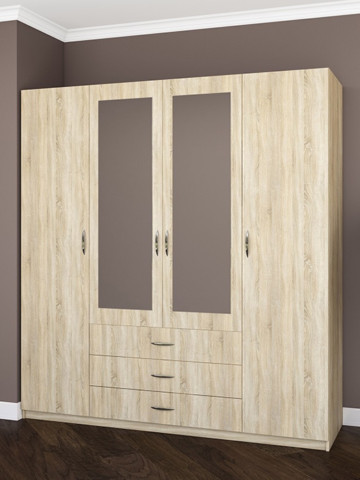 Шкаф с распашными дверями Balance (1960*600) 4D3S (дуб сонома)