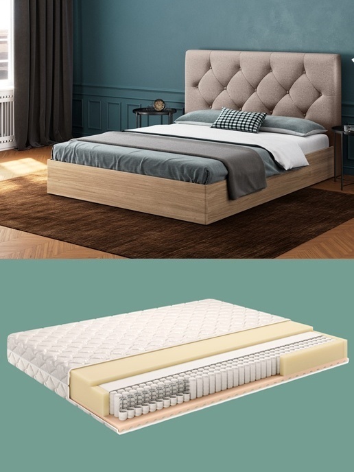 Изображение кровать «баунти люкс» с подъемным механизмом + матрас «комфорт»