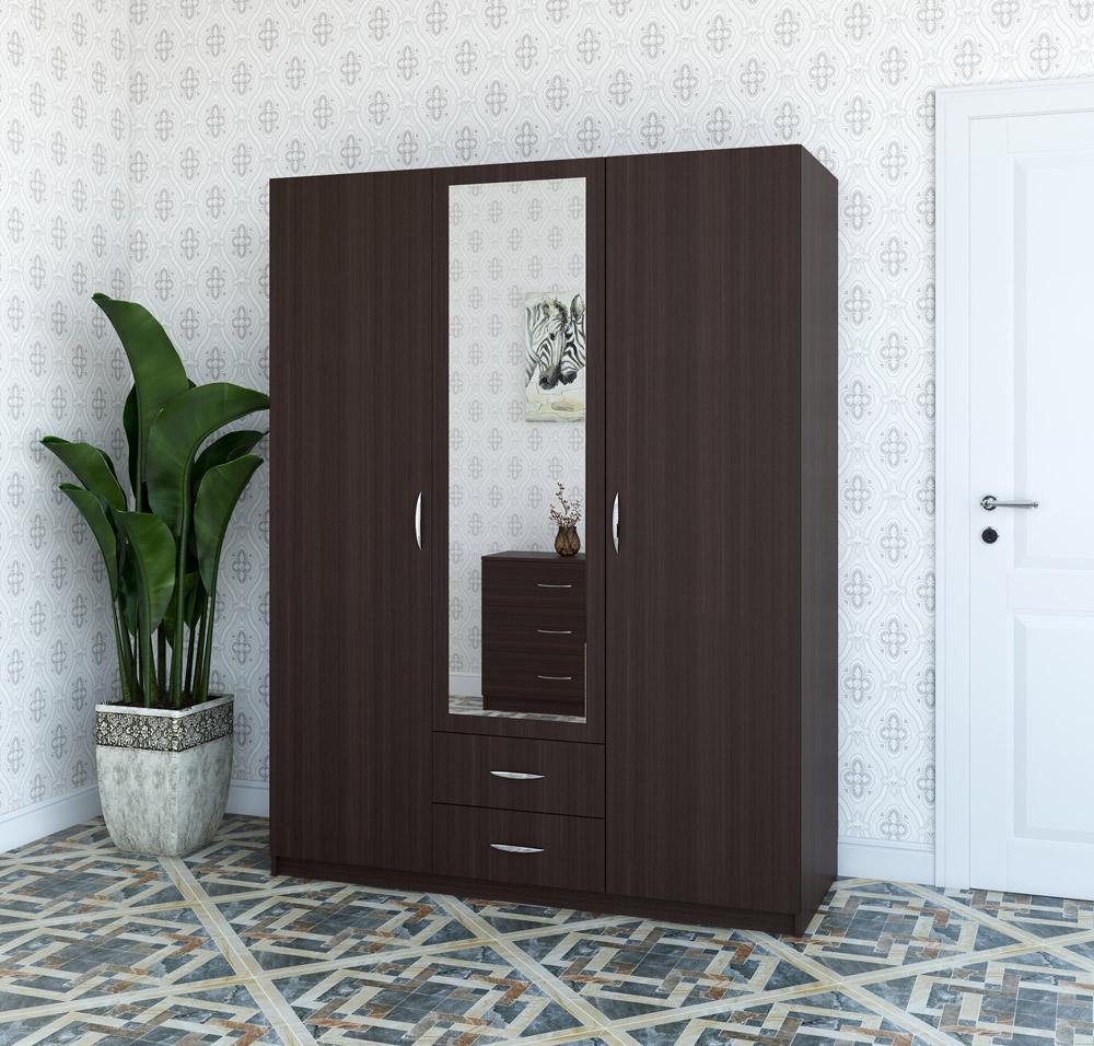Изображение Шкаф с распашными дверями "Комфорт" (1500х580) 3Д/2Ш (венге мария)