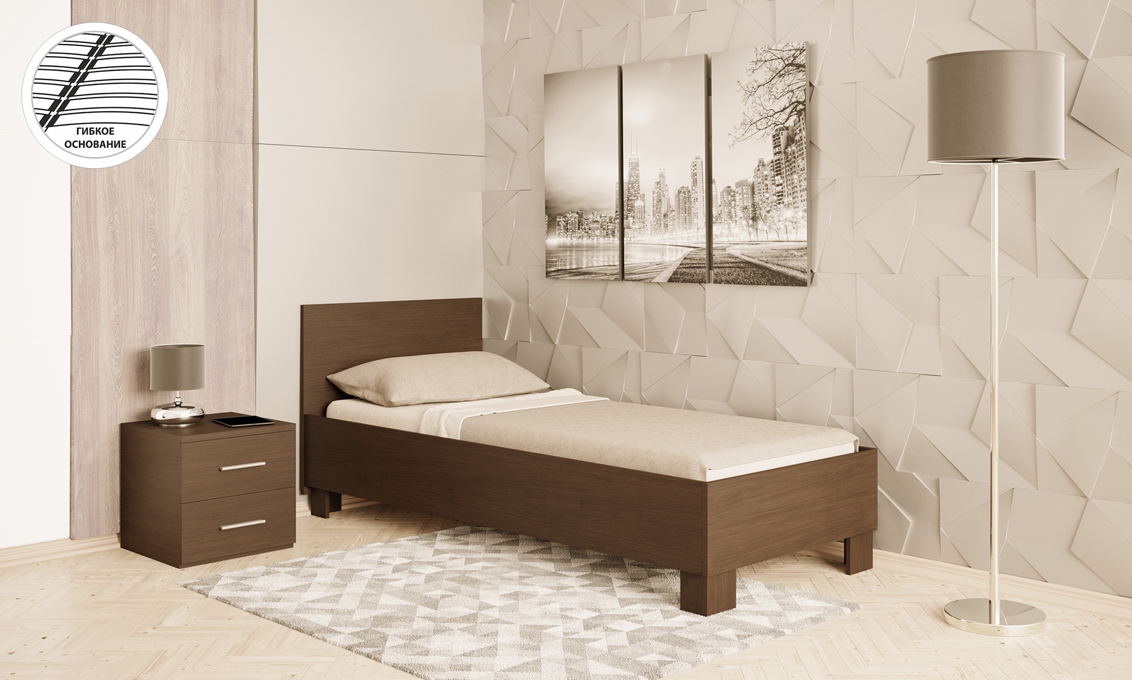 Кровать Comfort 800 (венге мария)