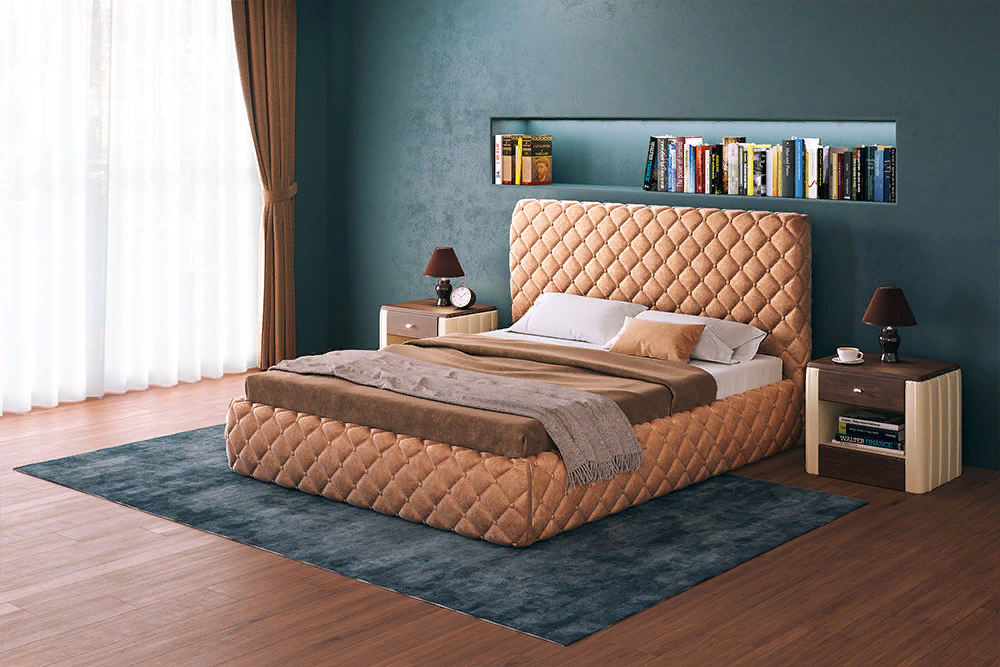 Изображение кровать «гармония люкс» с подъемным механизмом 140х200 см