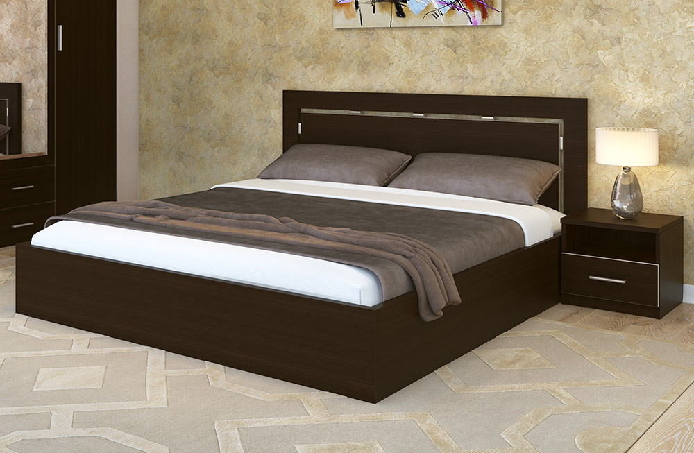 Изображение кровать «ривьера» 1600 (венге мария)