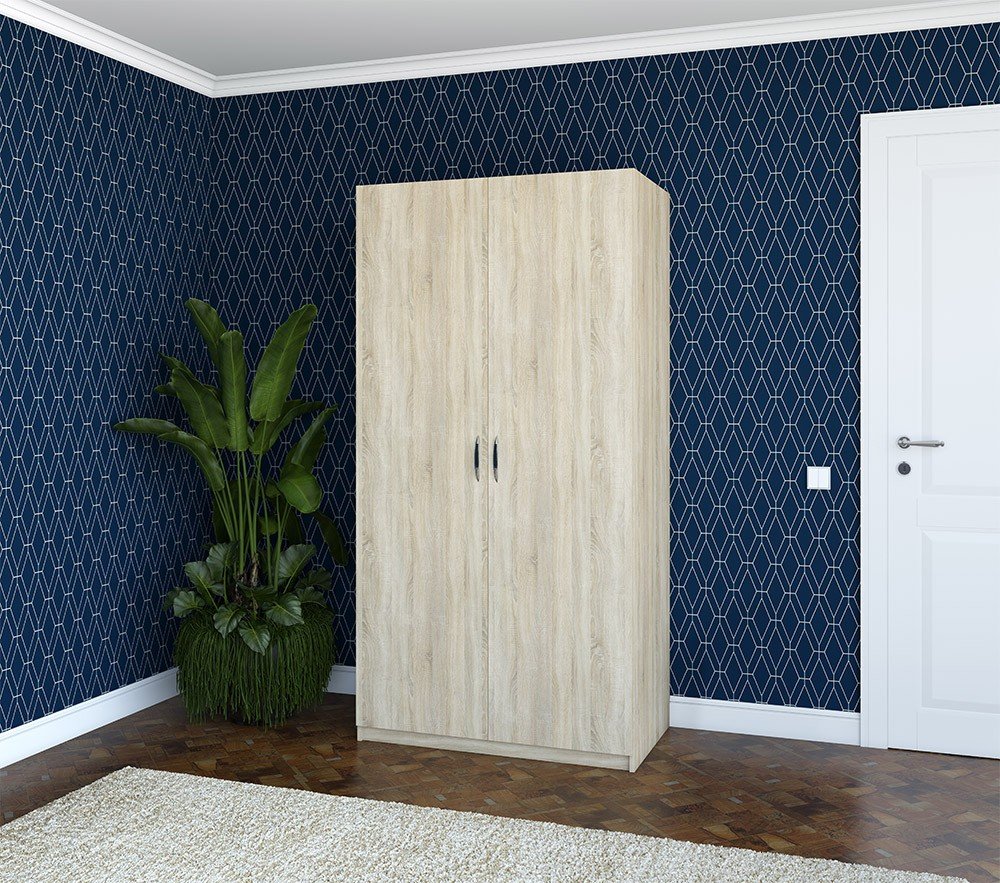 Изображение Шкаф с распашными дверями "Комфорт" (1000х580) 2Д (дуб сонома)
