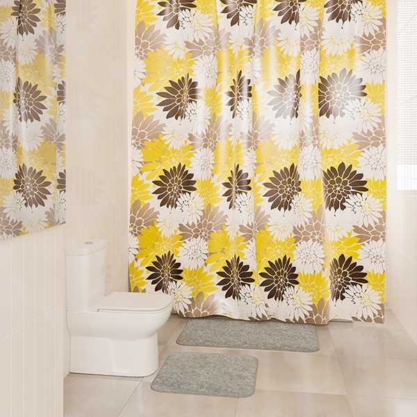 Набор для ванной комнаты BMC-120 (серый с желтым) в интернет-магазине Ами