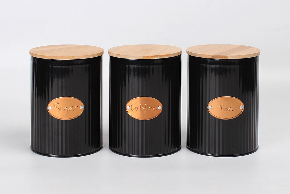 Изображение набор банок для хранения black wood