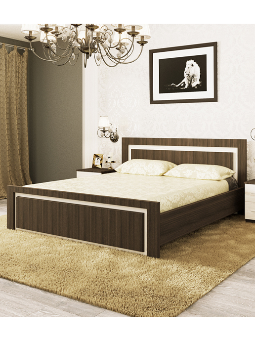 Изображение кровать florencia 1600 (венге мария/дуб молочный)