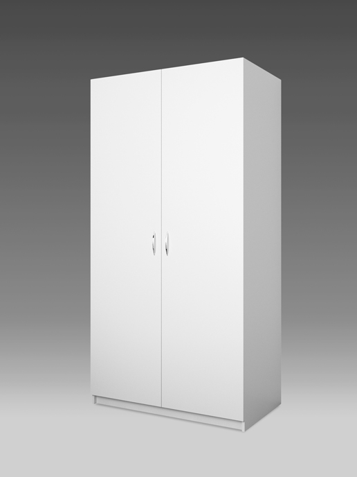 Изображение Шкаф с распашными дверями Comfort (1000*580) 2D (белый матовый)