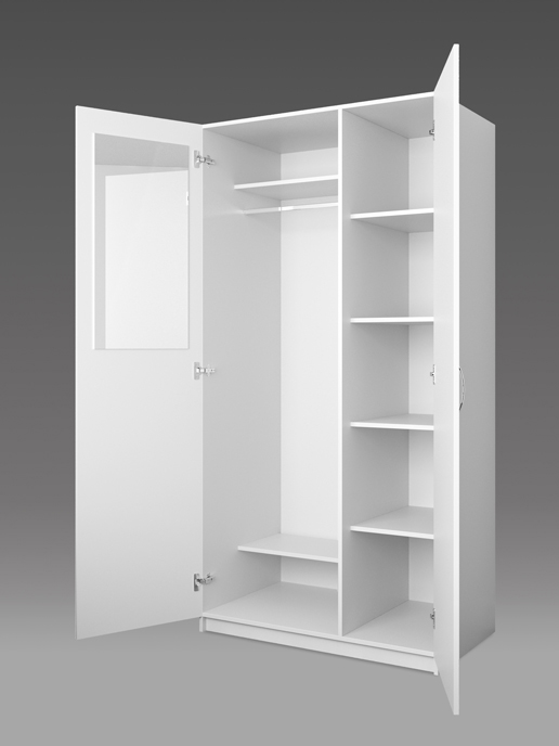 Шкаф с распашными дверями Balance (1000*600) 2D (белый матовый)