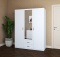 Шкаф с распашными дверями "Комфорт" (1500х580) 3Д/2Ш (белый матовый)